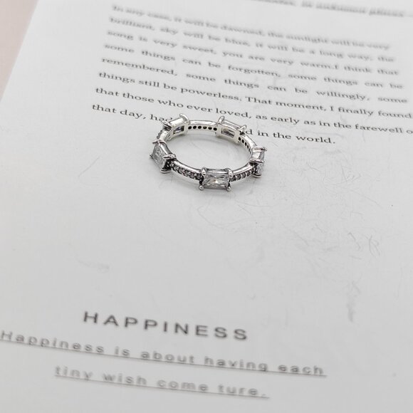 Pandora Rectangular Bars Sparkling Pavé Ring - Picture 5 of 5